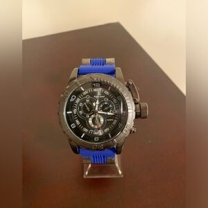 Blue V6 Super speed big faced watch
